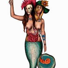Sirena. Een project van Traditionele illustratie, Craft,  Beeldende kunst, Schilderij y Collage van Susana MLeón - 19.02.2015