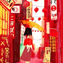 Rainy walk. Un proyecto de Bellas Artes, Ilustración tradicional y Pintura de MªLaura Brenlla - 04.01.2016