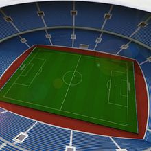 Estadio de fútbol (Football stadium). 3D, Architecture, Design & Interior Design project by leantamplan - 01.06.2016