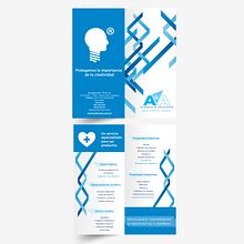Folleto de Almaraz & Asociados. Design project by Julieta Almaraz - 01.07.2016