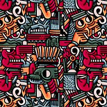 Pattern Design analógico y digital; MI PROYECTO FINAL.. Comic, Design, Character Design, Traditional illustration, and Packaging project by Juan Díaz-Faes - 01.18.2016