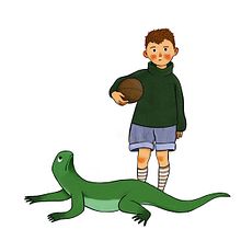 The lizard and the boy. Un progetto di Illustrazione tradizionale di Bernat Muntés - 12.01.2016