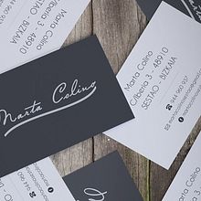 Tarjetas de Visita - Marta Colino. Design project by Raquel Acebes - 01.12.2016