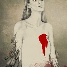 Ilustración Cisne Negro. Traditional illustration project by SE-IS - 01.17.2016