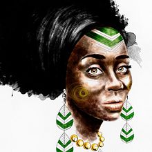 Herencia Africana. Traditional illustration project by William Ibañez Ararat - 01.17.2016