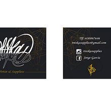 Tarjetas para Treska (Tattoo Artist). Un progetto di Graphic design di Nuria Varas Sancho - 18.01.2016