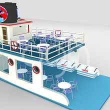 Stand Serpeska . 3D, Arsitektur, Desain, Dan Pembuatan Furnitur proyek oleh Oscar García Hernández - 03.07.2006