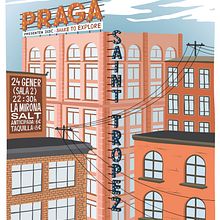 Cartel PRAGA + SAINT TROPEZ. Un progetto di Illustrazione tradizionale di Xavier Calvet Sabala - 06.01.2015