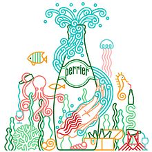Perrier. Br, ing, Identit, Design, and Traditional illustration project by Carlos Arrojo - 08.14.2015