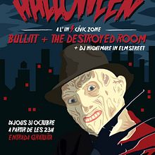 Cartel BULLITT + THE DESTROYED ROOM. Graphic Design, and Traditional illustration project by Xavier Calvet Sabala - 10.30.2013