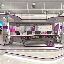 INFORMATIVOS CANAL 10. Set Design, and TV project by nacho luna - 01.21.2016