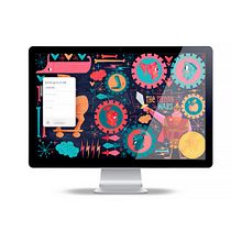 WeTransfer - Wallpapers. Un proyecto de Dirección de arte, Diseño de personajes e Ilustración tradicional de Jhonny Núñez - 21.01.2016
