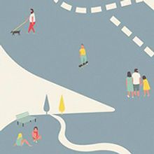 DGT  Convivir, compartir, respetar_Cartel. Graphic Design, and Traditional illustration project by Lidia Lobato LLO - 01.22.2016