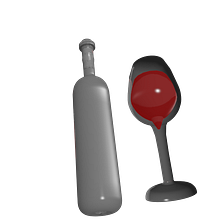 Vino 3D . 3D proyek oleh Maricielo Pimentel Zúñiga - 01.24.2016