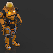 Risk Of Rain Fan art Zbrush  y softimage Modelado de personajes en 3D. 3D, and Character Design project by Daniel Arias Gómez - 01.25.2016