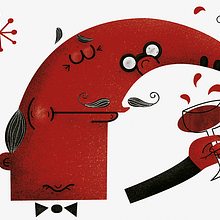 Wineist. Character Design, Editorial Design, and Traditional illustration project by Mickael Brana - 01.27.2016