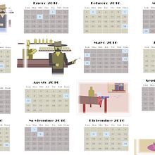 Loco West Calendario. Projekt z dziedziny Trad, c i jna ilustracja użytkownika Angel Piñero a Pascual del Riquelme - 27.01.2016