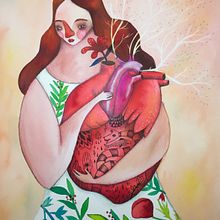 Corazón Robado. Een project van Craft,  Beeldende kunst, Traditionele illustratie y Schilderij van Ana Serna - 27.01.2016