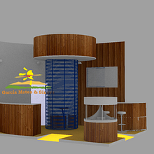 Stand de GM & Sinova para la feria Fruit Attraction de IFEMA. Un proyecto de Arquitectura interior, Diseño, Diseño de iluminación, Diseño de interiores y Eventos de Ana S. Dullius - 23.10.2014