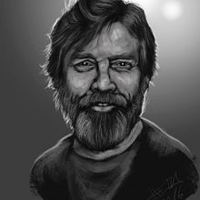 Mark Hamill - Fast Paint. Traditional illustration project by Chema G. Baena Art - 01.27.2016