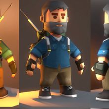 Game character Low Poly. 3D, Animation, Game Design, and Character Design project by gesiOH - 01.27.2016