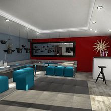 Ballroom, 3D max V-Ray Photoshop. Un proyecto de 3D, Arquitectura interior, Diseño, Diseño y creación de muebles					 de Carmen San Gabino - 31.01.2016