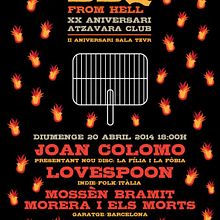 Cartel BBQ FROM HELL. Graphic Design, and Traditional illustration project by Xavier Calvet Sabala - 04.19.2014