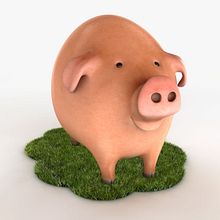 Cerdito cartoon. Un proyecto de Diseño y 3D de selmi - 02.02.2016
