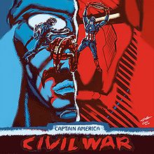 Captain America Civil War poster. Fine Arts, Film, Film, Video, TV, Comic, Graphic Design, and Traditional illustration project by Gabriel Navarro Romero - 02.03.2016