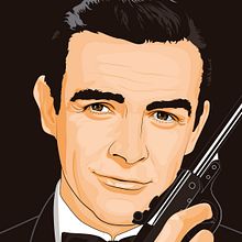 James Bond. Projekt z dziedziny  Kino, Trad, c i jna ilustracja użytkownika Carlos Rex Estrada - 03.02.2016