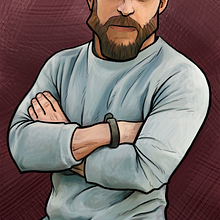 Color Sketch (Bearded Man). Un progetto di Illustrazione tradizionale di Erio Gallart - 05.02.2016