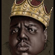 Notorious Big. Tinta negra y photoshop. Ein Projekt aus dem Bereich Traditionelle Illustration von Carlos Pérez Galán - 09.06.2015