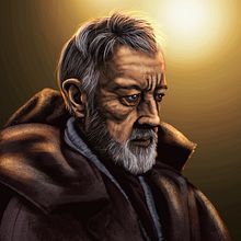Obi Wan Kenobi - Fast Paint. Traditional illustration project by Chema G. Baena Art - 02.06.2016