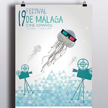 19 FESTIVAL CINE DE MÁLAGA. Artes plásticas, Br, ing e Identidade, Cinema, Cinema, Vídeo e TV, Design, Design gráfico, Eventos, Marketing, e Publicidade projeto de Madness Design - 07.07.2015