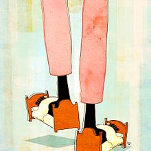 No camino dormido, persigo sueños. Traditional illustration project by Arqui Salcedo - 02.07.2016