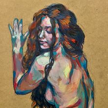 Acrylic on wood. Artes plásticas, Direção de arte, e Pintura projeto de Ana Maturana - 08.02.2016