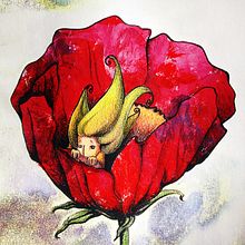 Ilustraciones, Pulgarcita. Artes plásticas, Design de personagens, Ilustração tradicional, e Pintura projeto de Virginia del Campo - 08.02.2016