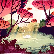 Un cisne. Un proyecto de Bellas Artes, Ilustración tradicional, Paisajismo y Pintura de MªLaura Brenlla - 08.02.2016
