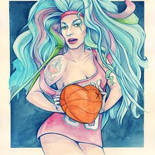 La Prohibida - Baloncesto. Painting project by Fernando Fernández Torres - 02.11.2016