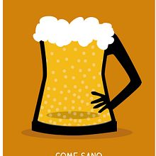 Piensa en la cerveza con cabeza. Traditional illustration project by Pecreativa - 07.15.2014