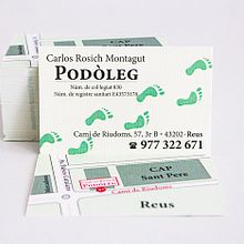 Tarjeta visita podólogo. Graphic Design project by Jordi Rosich Montagut - 02.15.2016