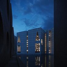 3D Parlamento Bangladesh Louis Kahn. Un proyecto de 3D y Arquitectura de Juan León García - 29.04.2015