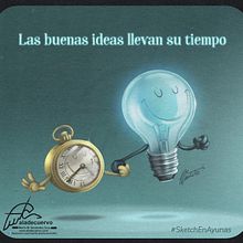 Las buenas ideas llevan su tiempo. Traditional illustration project by Martin Mariano Hernandez Tena - 02.16.2016