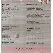 Mi Currículum. Design, Graphic Design, Interactive Design, and Web Design project by Sandra Quero - 02.19.2016