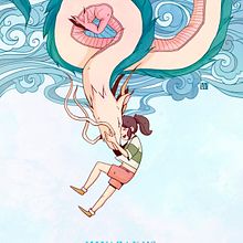 Spirited Away poster. Een project van Traditionele illustratie van Silvia Gaspar - 19.02.2016