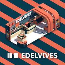 Stand Corporativo Edelvives. 3D, Architecture, Interior Architecture, Br, ing, Identit, Design, Interior Design, and Marketing project by Sergio Kian - 02.20.2016