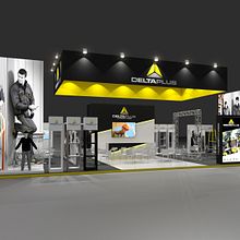 Diseño del stand para la empresa Delta Plus. Un proyecto de 3D, Diseño y Eventos de Ferran Aguilera Mas - 22.02.2016