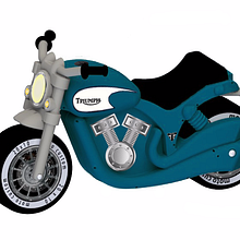 Moto-correpasillos Custom para niños de 5 años. Un proyecto de Diseño de juguetes de Juana María Victoria Sardón - 27.09.2016