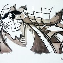 Ilustraciones Manga - One piece. Un proyecto de Bellas Artes, Cómic, Diseño de personajes e Ilustración tradicional de Sofía Martín Testor - 23.02.2016