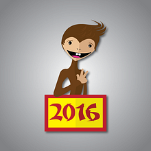 Monkey Year. Traditional illustration project by Rodolfo Islas - 02.25.2016